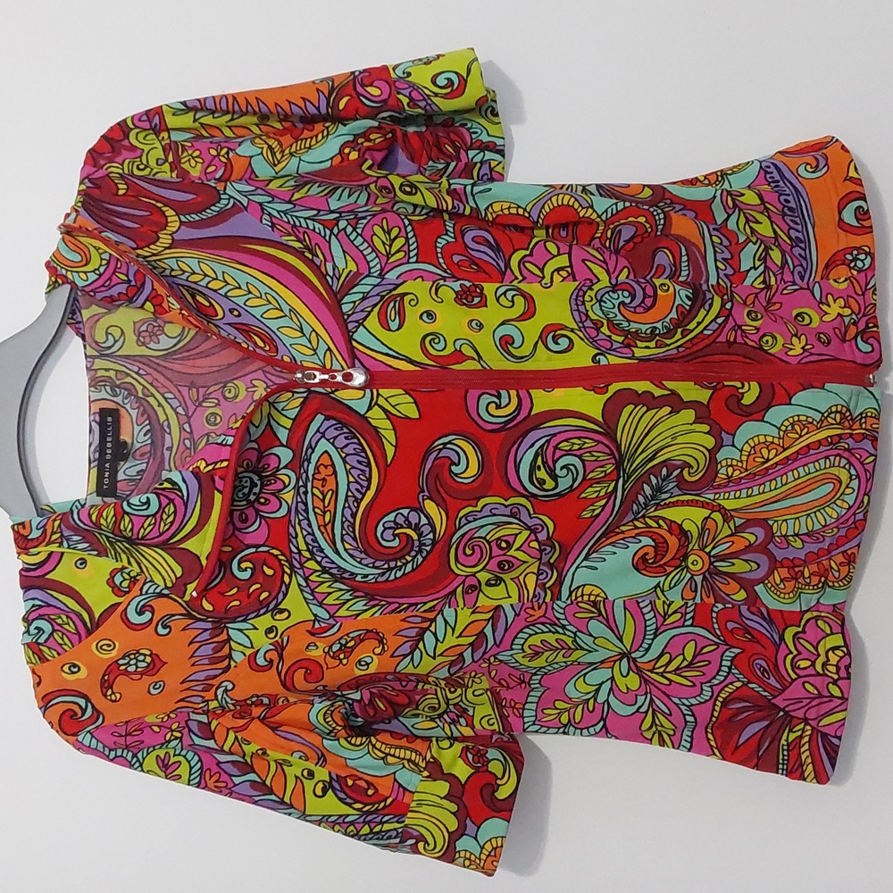 Womens Sweater/Hoodie Tonia Debellis, Size: Large Vibrant Multi-coloured